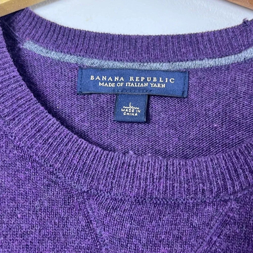 Men's Purple Banana Republic Italian Yarn Sweater L